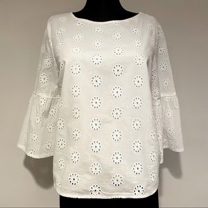 Urban Romantics Boho Eyelet Top Size S